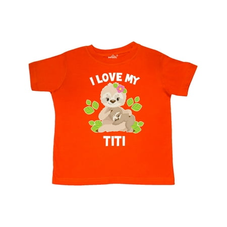 Inktastic Cute Sloth I Love My Titi with Green Leaves Gift Toddler Boy or Toddler Girl T-Shirt
Inktastic Cute Sloth I Love My Titi with Green Leaves Gift Toddler Boy or Toddler Girl T-Shirt