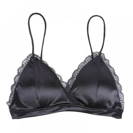 Big Big Clear! Women s Silk Satin Triangle Lace Bralette Soft Cup Wireless Bra Smooth and Comfortable Wire Free Bra Top
Big Big Clear! Women s Silk Satin Triangle Lace Bralette Soft Cup Wireless Bra Smooth and Comfortable Wire Free Bra Top