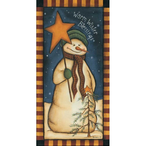 Warm Winter Blessings Stretched Canvas - Kim Lewis (24 x 48)