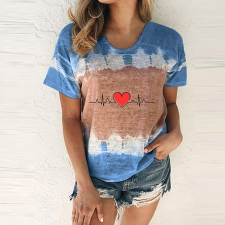 Fatuov Sexy Tops for Women Short Sleeve Bustier Tops for Women New Fashion for 2023 Casual T-shirts Blouses on Clearance Blue S
Fatuov Sexy Tops for Women Short Sleeve Bustier Tops for Women New Fashion for 2023 Casual T-shirts Blouses on Clearance Blue S