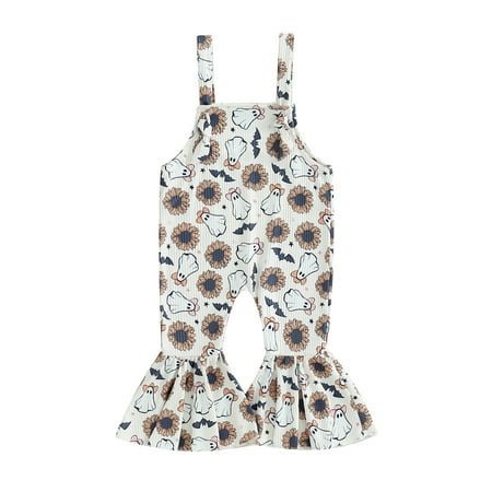 Acuteok Toddler Baby Girl Jumpsuit Halloween FlowersPumpkinSpider Web Print Sleeveless Romper Bell-Bottoms
Acuteok Toddler Baby Girl Jumpsuit Halloween FlowersPumpkinSpider Web Print Sleeveless Romper Bell-Bottoms