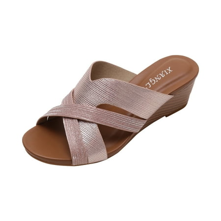 PMUYBHF Sandals Women Flat Arch Support Fashion Summer Women Sandals Wedge Heel Fish Mouth and Open Toe Breathable Slip on Solid Roman Style
PMUYBHF Sandals Women Flat Arch Support Fashion Summer Women Sandals Wedge Heel Fish Mouth and Open Toe Breathable Slip on Solid Roman Style