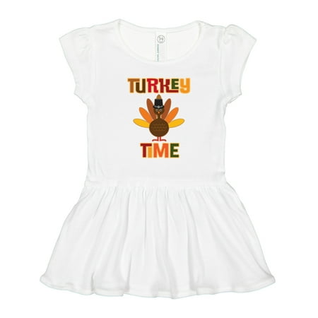 Inktastic Thanksgiving Turkey Time Gift Toddler Girl Dress