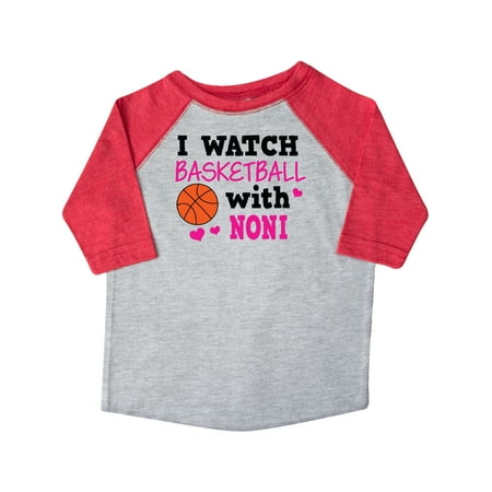 Inktastic I Watch Basketball with Noni Gift Toddler Toddler Girl T-Shirt