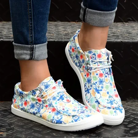 Women‘s Christmas Print Canvas Shoes Lace Up Low Top Round Toe Casual Shoes Women‘s Walking Comfy Flat Shoes
Women‘s Christmas Print Canvas Shoes Lace Up Low Top Round Toe Casual Shoes Women‘s Walking Comfy Flat Shoes