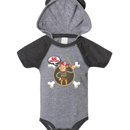 Inktastic Big Brother Pirate Gift Baby Boy Bodysuit
