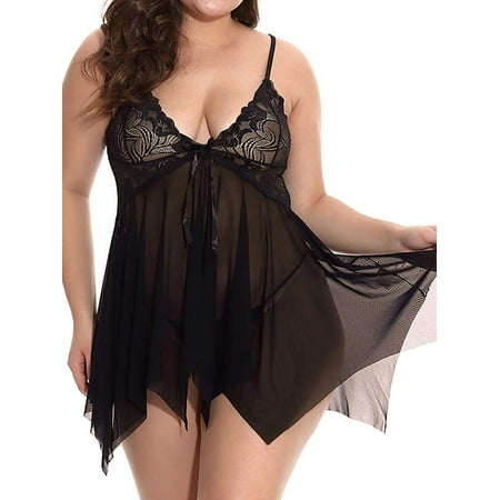 LAPA Women s Plus Size Sexy Lace Lingerie Dress Sleepwear Thongs Underwear Nightdress
LAPA Women s Plus Size Sexy Lace Lingerie Dress Sleepwear Thongs Underwear Nightdress