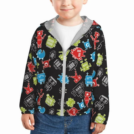 Sun Hoodie for Kids Abstract Cartoon Robot Long Sleeve Swim Fishing Shirts Sun Protection Zip Up Jacket Clothing Athletic Hoodie
Sun Hoodie for Kids Abstract Cartoon Robot Long Sleeve Swim Fishing Shirts Sun Protection Zip Up Jacket Clothing Athletic Hoodie