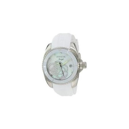 Invicta 0486 Women's Angel Stainless Steel Mother Of Pearl Dial White Watch
