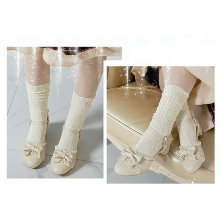Aayomet Summer Toddler Girls Dress Bow Tie Shoes Pumps Low Heels Flower Party Wedding High School Prom Shoes Size 1 Jelly Shoes Beige 4.5