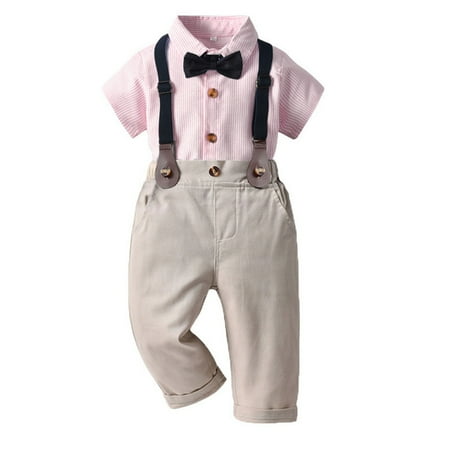 Jgppe Boys Outfits Suit Long Sleeves T-Shirt with Bowtie Suspender Pants Overalls Formal Suit Clothes Sets
Jgppe Boys Outfits Suit Long Sleeves T-Shirt with Bowtie Suspender Pants Overalls Formal Suit Clothes Sets