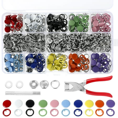 Alongen 200pcs 10 Colors Snap Fasteners Kit Metal Hollow and Solid Five Claw Buckle Set with Hand Pressure Pliers Tool
Alongen 200pcs 10 Colors Snap Fasteners Kit Metal Hollow and Solid Five Claw Buckle Set with Hand Pressure Pliers Tool