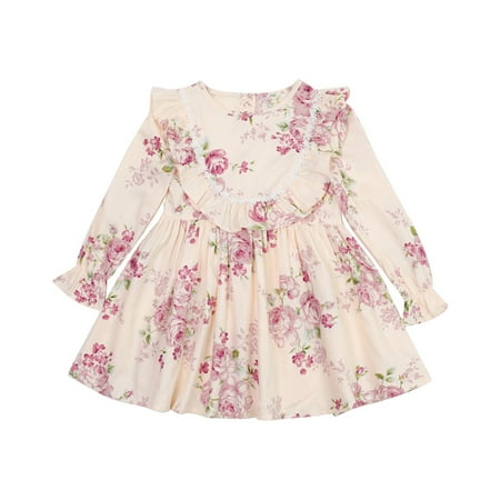 Toddler Girls Dress Long Sleeve Cotton Blend Floral Ruffle Trim Cute Beautiful Baby Cute Cartoon Soft Spring Summer Casual Gifts To Child Kids Clothes
Toddler Girls Dress Long Sleeve Cotton Blend Floral Ruffle Trim Cute Beautiful Baby Cute Cartoon Soft Spring Summer Casual Gifts To Child Kids Clothes