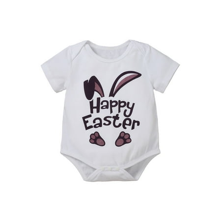 Calsunbaby Infant Easter Bodysuit Baby Girls Cute Cartoon Letter Print Short Sleeve Round Neck Rompers Casual Jumpsuits
Calsunbaby Infant Easter Bodysuit Baby Girls Cute Cartoon Letter Print Short Sleeve Round Neck Rompers Casual Jumpsuits