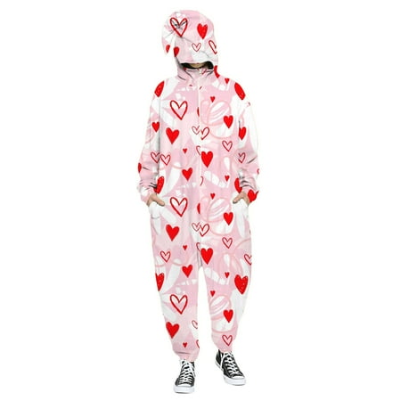 Yubnlvae Men s And Women s Valentine s Day Love Print Hooded Pullover Zipper Pajamas Party Couple Set
Yubnlvae Men s And Women s Valentine s Day Love Print Hooded Pullover Zipper Pajamas Party Couple Set