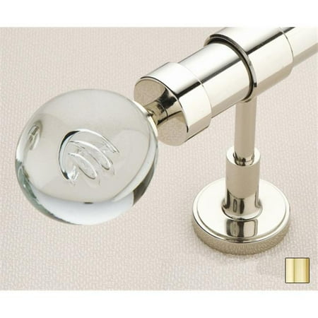 WinarT USA 8. 1030. 30. 04. 160 Orion 1030 Curtain Rod Set - 1. 25 inch - Polished Brass - 63 inch