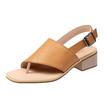 iOPQO Women s sandals Fashion Large Size Belt Buckle Solid Color Flip Flops Thick Heel Sandals Fashion Plus Size Belt Buckle Yellow 39
iOPQO Women s sandals Fashion Large Size Belt Buckle Solid Color Flip Flops Thick Heel Sandals Fashion Plus Size Belt Buckle Yellow 39