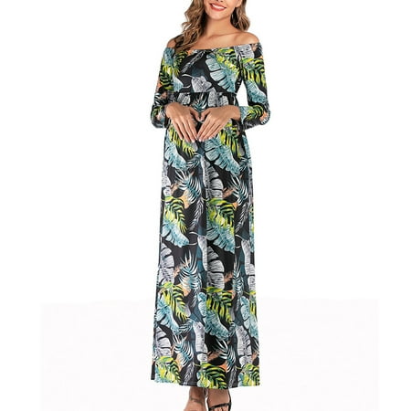 Akklian Maternity Dress for Women Off The Shoulder Maxi Dress Long Sleeve Leaves Print Long Dress Summer Savings Clearance
Akklian Maternity Dress for Women Off The Shoulder Maxi Dress Long Sleeve Leaves Print Long Dress Summer Savings Clearance