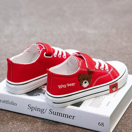 Girls Canvas Shoes Cartoon Bear Lightweight Hook And Loop Fastener Walking Shoes For Children Kids Sneakers Spring And Summer
Girls Canvas Shoes Cartoon Bear Lightweight Hook And Loop Fastener Walking Shoes For Children Kids Sneakers Spring And Summer