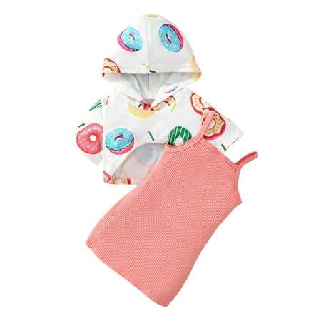 Bagilaanoe 2Pcs Toddler Baby Girl Dress Set Short Sleeve Hoodie Tops + Spaghetti Strap Ribbed Dress 6M 9M 12M 18M 24M 3T Kids Summer Outfits
Bagilaanoe 2Pcs Toddler Baby Girl Dress Set Short Sleeve Hoodie Tops + Spaghetti Strap Ribbed Dress 6M 9M 12M 18M 24M 3T Kids Summer Outfits