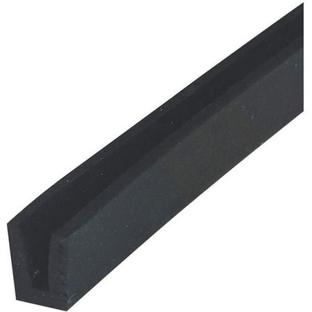 0.062 x 0.218 in. Neoprene Style G Rubber Edging - 10 ft. Length Black