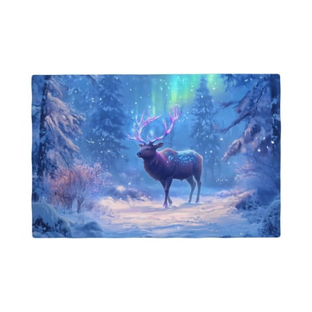 Placemats Set of 4 Winter Forest Snowy Deer Heat Resistant Non - Slip Place mats Waterproof table mat for Kitchen Dining-4片装
Placemats Set of 4 Winter Forest Snowy Deer Heat Resistant Non - Slip Place mats Waterproof table mat for Kitchen Dining-4片装