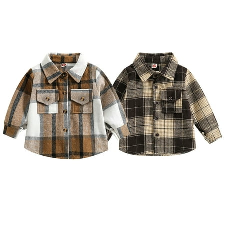 URMAGIC 6M-5T Toddler Long Sleeve Plaid Jacket Baby Boys Girls Button Down Thick Shirt Fall Winter Coat for Kid
URMAGIC 6M-5T Toddler Long Sleeve Plaid Jacket Baby Boys Girls Button Down Thick Shirt Fall Winter Coat for Kid