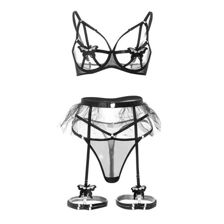 Aayomet Babydoll Lingerie For Women Women Lingerie Bodysuit Babydoll One Piece Lace Halter Teddy Chemise Sleepwear Black L