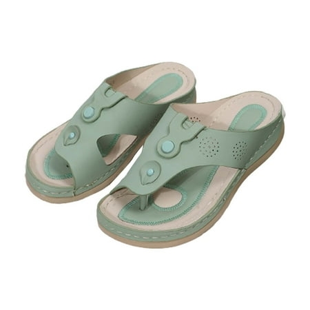 ZTTD Women s Beach Sandals Hollow Casual Slippers Flat Shoes Retro Sandals Thick Soled Slippers Green
ZTTD Women s Beach Sandals Hollow Casual Slippers Flat Shoes Retro Sandals Thick Soled Slippers Green
