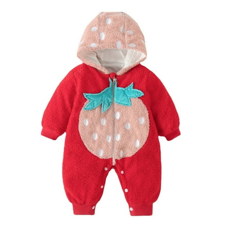 Youmylove Cute Infant Jumpsuit Newborn Girls Long Sleeve Winter Cartoon Strawberry Printed Fleece Romper For Babys
Youmylove Cute Infant Jumpsuit Newborn Girls Long Sleeve Winter Cartoon Strawberry Printed Fleece Romper For Babys