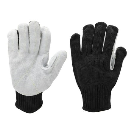 Pair Protective Gloves Grade 5 Anti‑Cutting Polyethylene Fiber Leather for Workshop Security