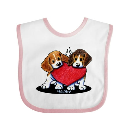 Inktastic Beagle Heartfelt Duo Gift Baby Boy or Baby Girl Bib