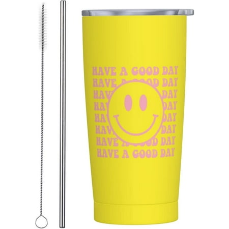 Have A Good Day Smile Face Positivity Motivational Novelty Coffee Mug Travel Cup Vacuum Insulated With Leak Proof Lid Stainless Steel Tumbler 20 OZ
Have A Good Day Smile Face Positivity Motivational Novelty Coffee Mug Travel Cup Vacuum Insulated With Leak Proof Lid Stainless Steel Tumbler 20 OZ