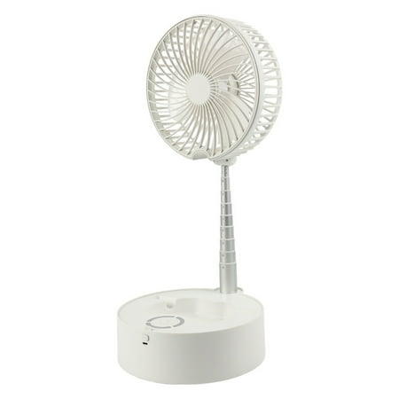 Portable Desk Fan Foldable Pedestal Stand Floor Fan Rechargeable Battery Telescopic Oscillate USB Charging