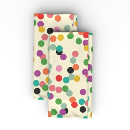 Cotton Sateen Dinner Napkins (Set of 2) - Confetti Circles Cupcake Sprinkle Rainbow Polka Dots Mod Colorful Spots Print Cloth Dinner Napkins by Spoonflower
Cotton Sateen Dinner Napkins (Set of 2) - Confetti Circles Cupcake Sprinkle Rainbow Polka Dots Mod Colorful Spots Print Cloth Dinner Napkins by Spoonflower