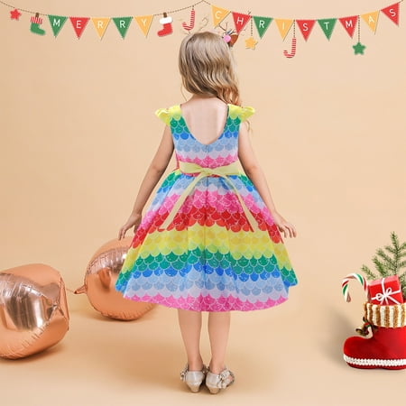 Cathalem 2x Dress Child Girls Bowknot Multicolor Pageant Dress Birthday Party Toddler Rainbow Big Girls Christmas Sweater Dress Yellow 2-3 Years
Cathalem 2x Dress Child Girls Bowknot Multicolor Pageant Dress Birthday Party Toddler Rainbow Big Girls Christmas Sweater Dress Yellow 2-3 Years
