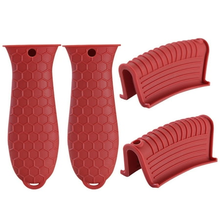 4pcs/set Pot Holders Silicone Pot Handle Covers Anti-scald Heat-resistant Kitchen Cooking Accessory Red 
4pcs/set Pot Holders Silicone Pot Handle Covers Anti-scald Heat-resistant Kitchen Cooking Accessory Red
