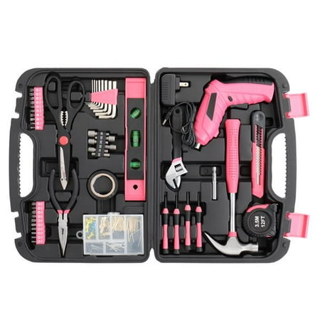 CHUANK Black Iron Tool Set for Household 149pcs Iron Household Tool Set (Black and Pink)
CHUANK Black Iron Tool Set for Household 149pcs Iron Household Tool Set (Black and Pink)
