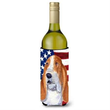 USA American Flag with Basset Hound Wine Bottle Beverage Insulator Beverage Insulator Hugger SS4013LITERK
USA American Flag with Basset Hound Wine Bottle Beverage Insulator Beverage Insulator Hugger SS4013LITERK