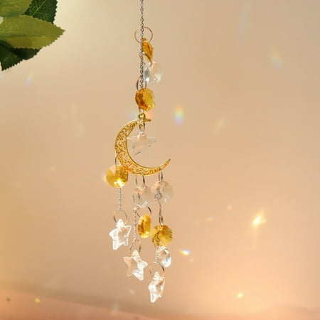 xinhuadsh Sun Catcher Delicate Faux Crystal Star Moon Hanging Pendant Sun Catcher Wear-resistant Ornamental for Living Room
xinhuadsh Sun Catcher Delicate Faux Crystal Star Moon Hanging Pendant Sun Catcher Wear-resistant Ornamental for Living Room