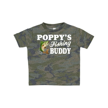 Inktastic Poppy s Fishing Buddy with White Text Gift Toddler Boy Girl T-Shirt 
Inktastic Poppy s Fishing Buddy with White Text Gift Toddler Boy Girl T-Shirt