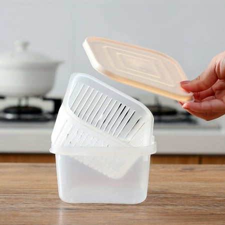 Food Preservation Box Transparent Double Layer Vegetable Drain Box for Household Kitchen
Food Preservation Box Transparent Double Layer Vegetable Drain Box for Household Kitchen