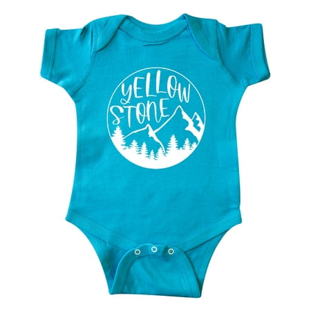 Inktastic Yellowstone National Park- Mountains Gift Baby Boy or Baby Girl Bodysuit