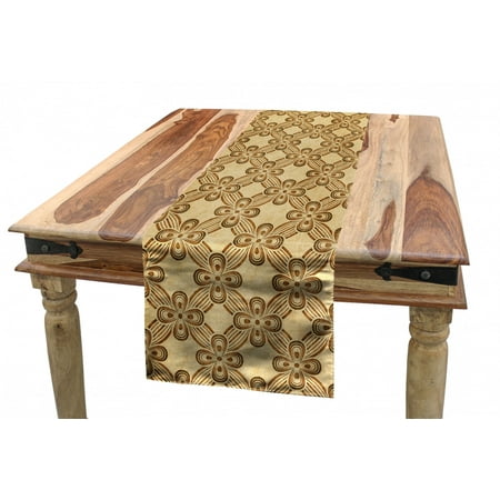 Floral Table Runner Repeating Diamond Shaped Tiles Pattern with Abstract 4 Leaf Flowers Print Dining Room Kitchen Rectangular Runner 3 Sizes by Ambesonne
Floral Table Runner Repeating Diamond Shaped Tiles Pattern with Abstract 4 Leaf Flowers Print Dining Room Kitchen Rectangular Runner 3 Sizes by Ambesonne