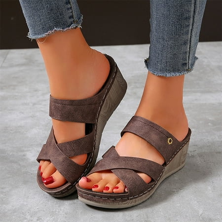 Medcursor Women s Casual Solid Color Plus Size Comfortable Slope Heel Sandals And Slippers
Medcursor Women s Casual Solid Color Plus Size Comfortable Slope Heel Sandals And Slippers
