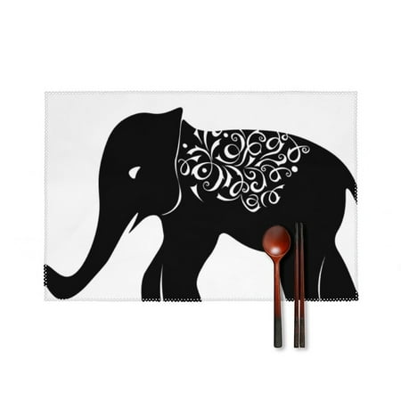 Elephant Graphics Ornament on Back Dinner Placemats Set of 4 Kitchen Table Placemats 18 * 12 Inches Place Mats Dining Tables Indoor for Kitchen Table Washable Decorations
Elephant Graphics Ornament on Back Dinner Placemats Set of 4 Kitchen Table Placemats 18 * 12 Inches Place Mats Dining Tables Indoor for Kitchen Table Washable Decorations