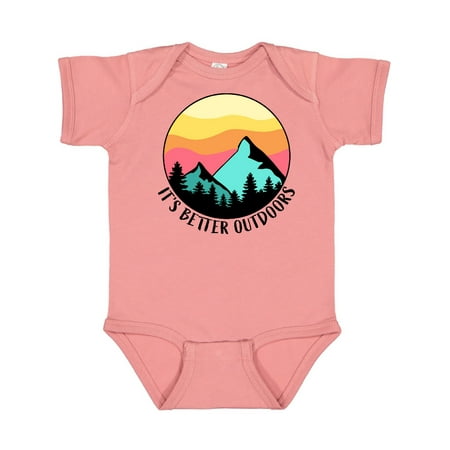 Inktastic It s Better Outdoors Mountains at Sunset Gift Baby Boy or Baby Girl Bodysuit
Inktastic It s Better Outdoors Mountains at Sunset Gift Baby Boy or Baby Girl Bodysuit