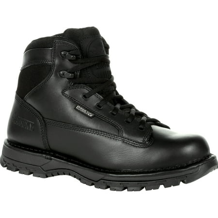 Rocky Women s Portland 6 Black Side Zip Waterproof Public Service Boot Size 8(M)