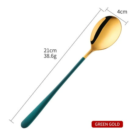 1PCS Korea Spoon Stainless Steel Soup Spoon Long Handle Gold Dessert Spoons Round Dinner Spoon Set Tableware Set
1PCS Korea Spoon Stainless Steel Soup Spoon Long Handle Gold Dessert Spoons Round Dinner Spoon Set Tableware Set