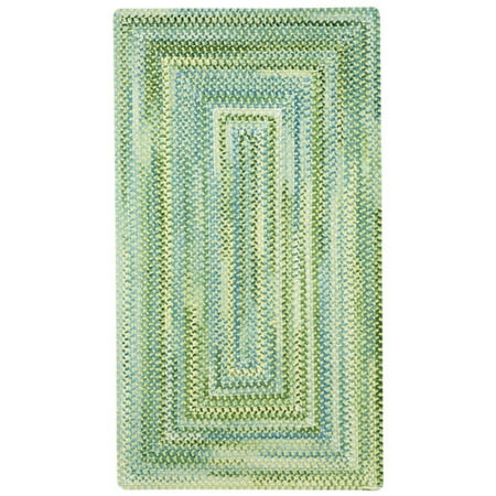 Waterway 0470 Concentric Braided Rectangle Area Rug - Yellow